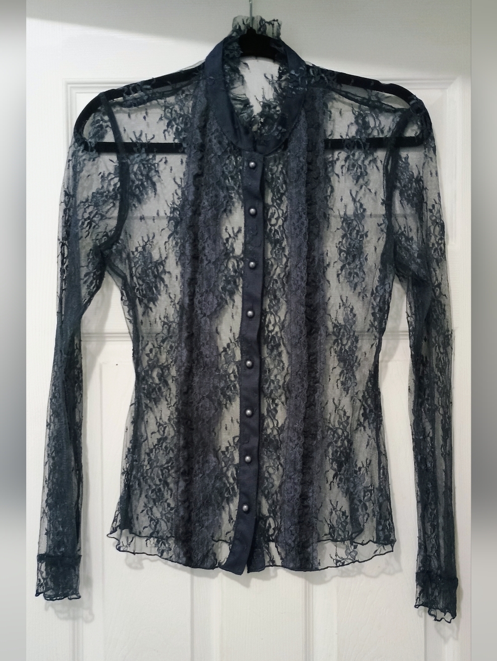 Sheer Lace Blouse Size Small